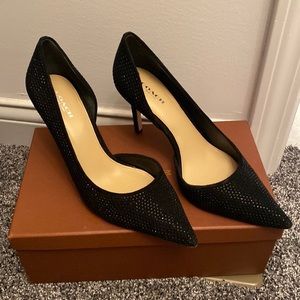 Coach Tibby Suede with stones heels 9.5 with box